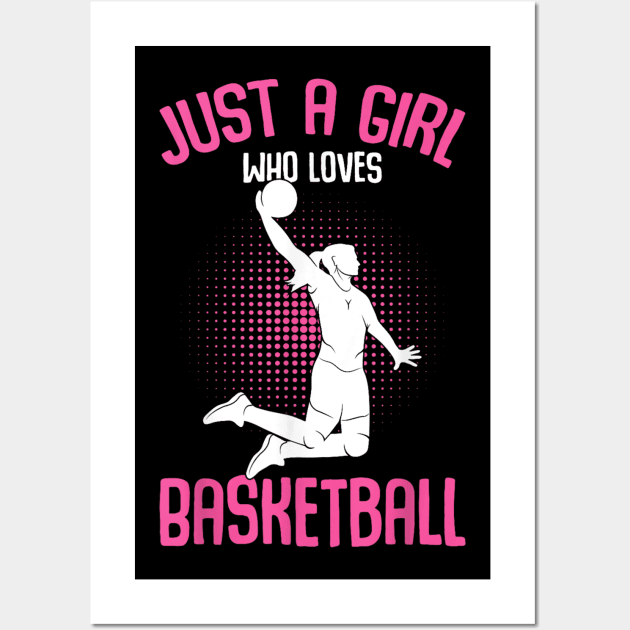 Basketball Girl Women Wall Art by Palette Harbor